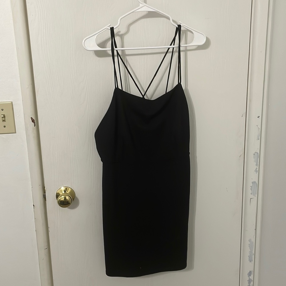Black mini dress